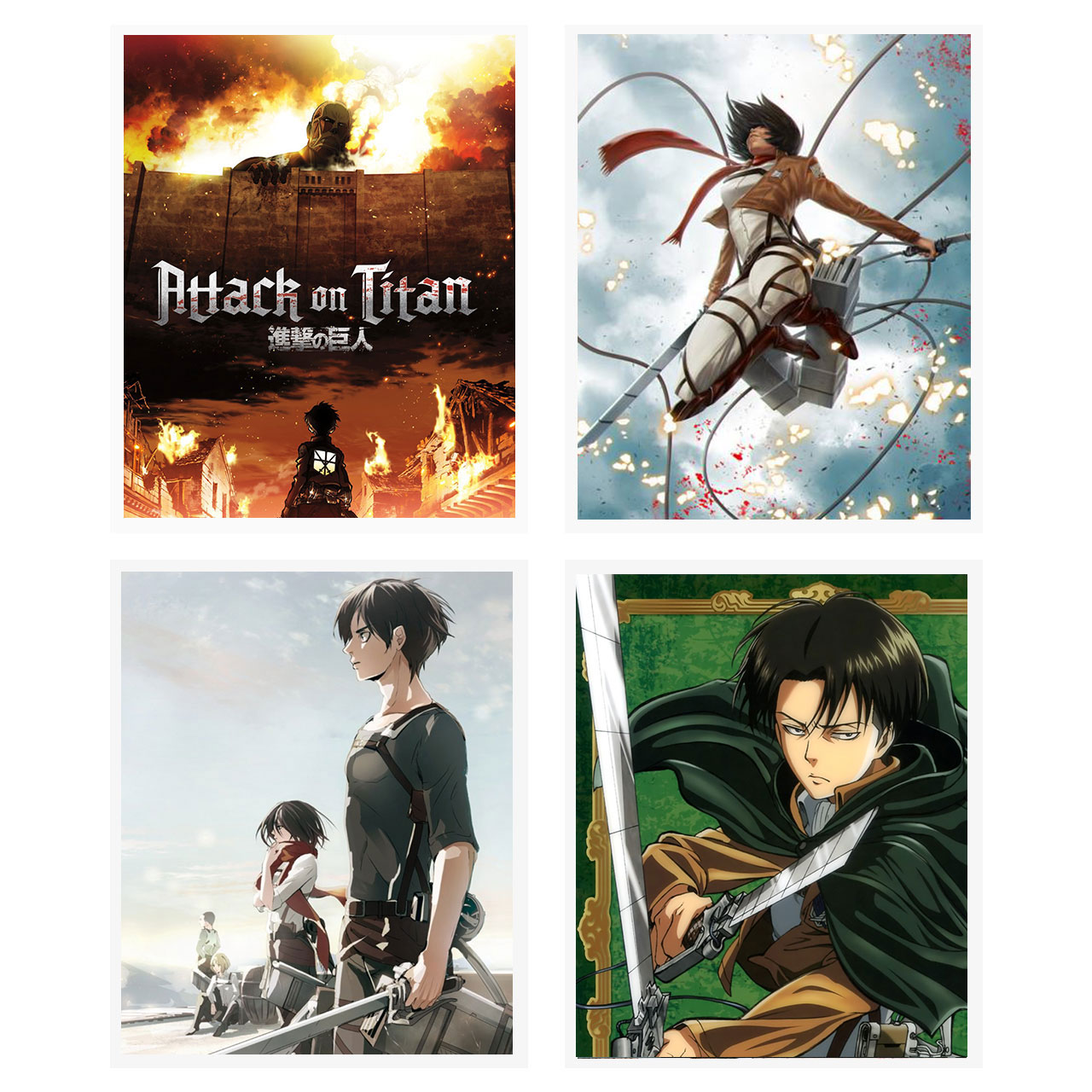 آویز تزیینی طرح انیمه مدل Attack On Titan 3 مجموعه 4 عددی