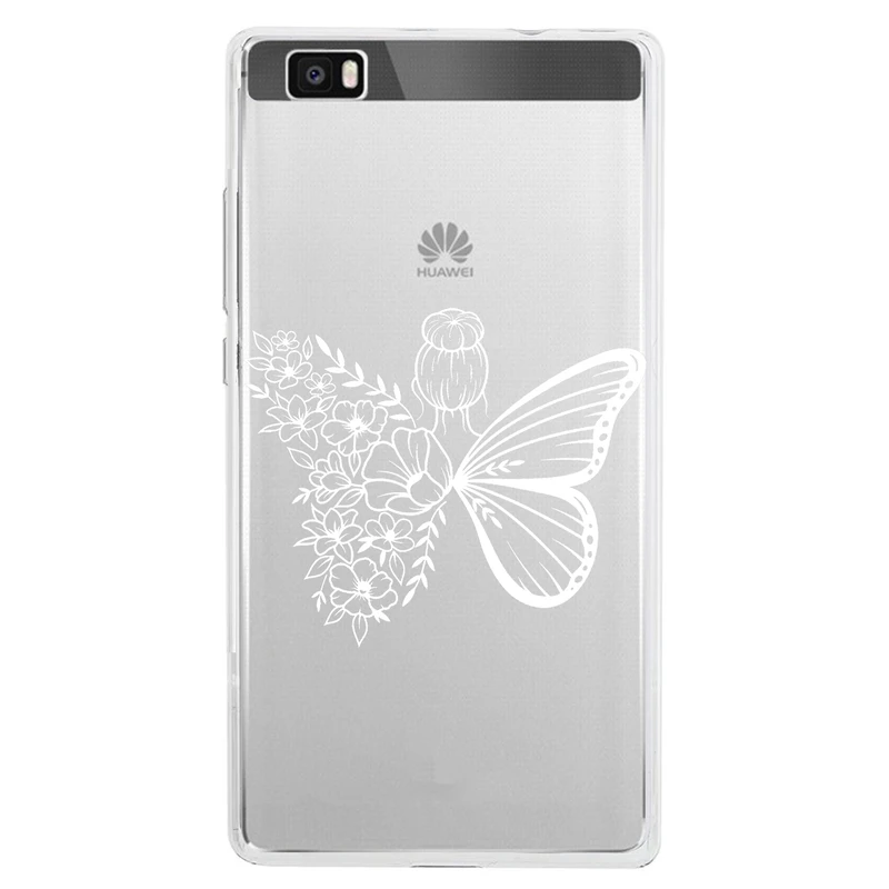 کاور مگافون طرح دختر پروانه ای مدل C53-W مناسب برای گوشی موبایل هوآوی P8 Lite