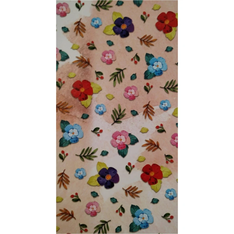 کاغذ کادو مدل گلهای رنگارنگ سایز 70 ×50 سانتی متر بسته 3 عددی 