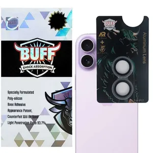 Buff Aluminum Metal-Guarantee Camera Lens Protector For Apple iPhone 17