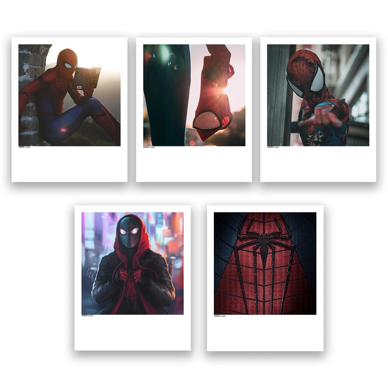 آویز تزیینی عرش مدل مرد عنکبوتی Spiderman کد Asa098 مجموعه پنج عددی