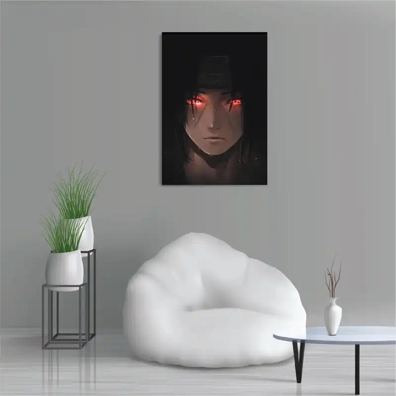 تابلو شاسی طرح انیمه ناروتو اوچیها ایتاچی شارینگان Uchiha Itachi Sharingan مدل M0194