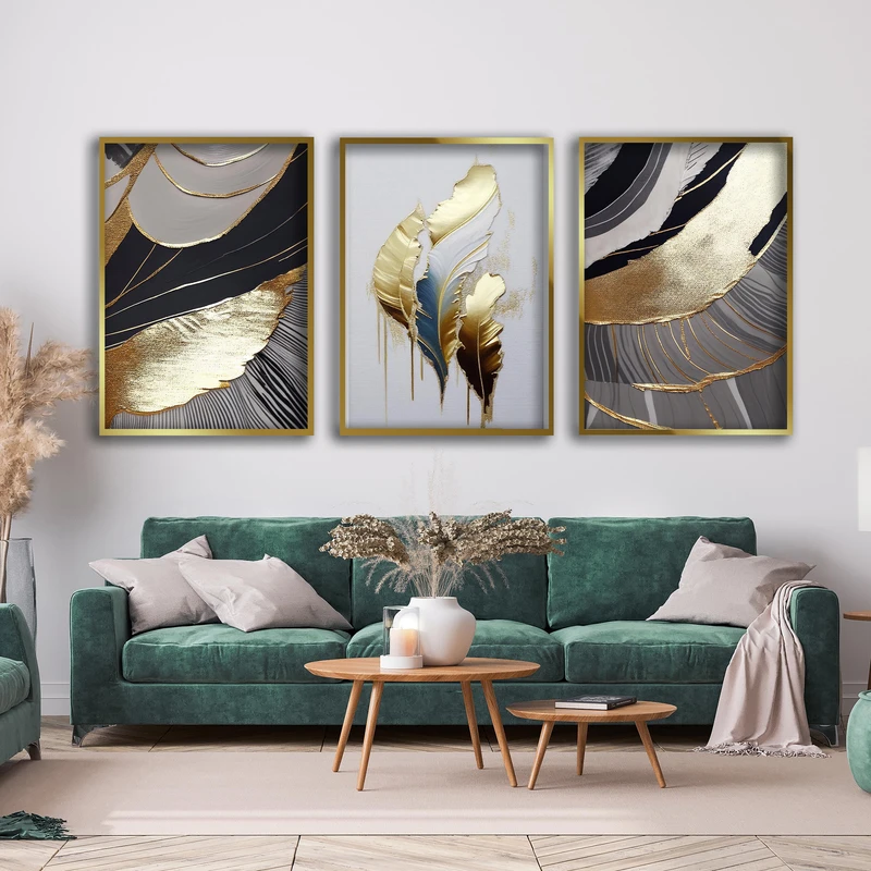 تابلو آتریسا طرح آبستره مدل AT315 مجموعه 3 عددی