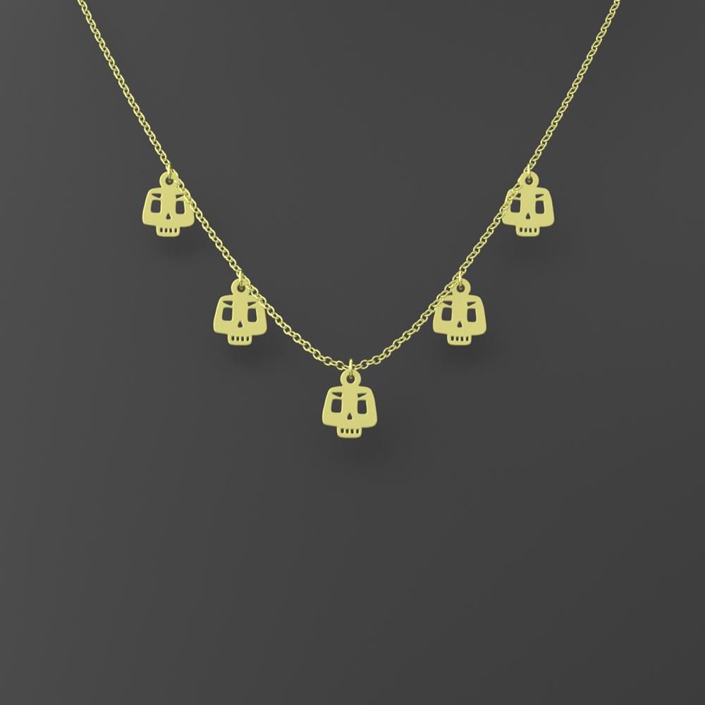 گردنبند طلا 18 عیار زنانه مدوپد مدل جمجمه کد RNA10337 -  - 3