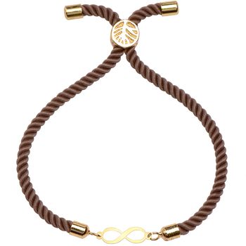 دستبند طلا 18 عیار زنانه کرابو طرح بینهایت مدل Kr1556