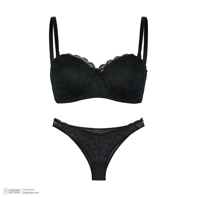 ست شورت و سوتین زنانه ان بی بی مدل k00031 رنگ مشکی
