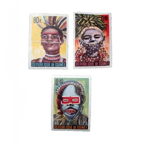 تمبر یادگاری مدل سرخپوست کد DS2387 مجموعه 3 عددی