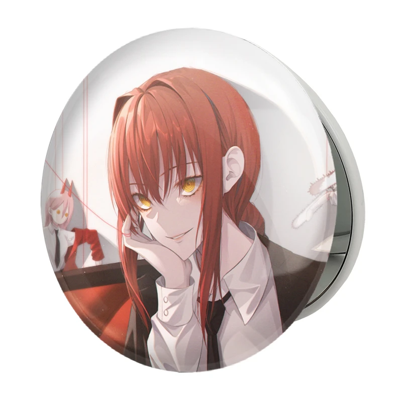 آینه جیبی خندالو طرح ماکیما انیمه مرد اره ای Chainsaw Man مدل تاشو کد 22353 