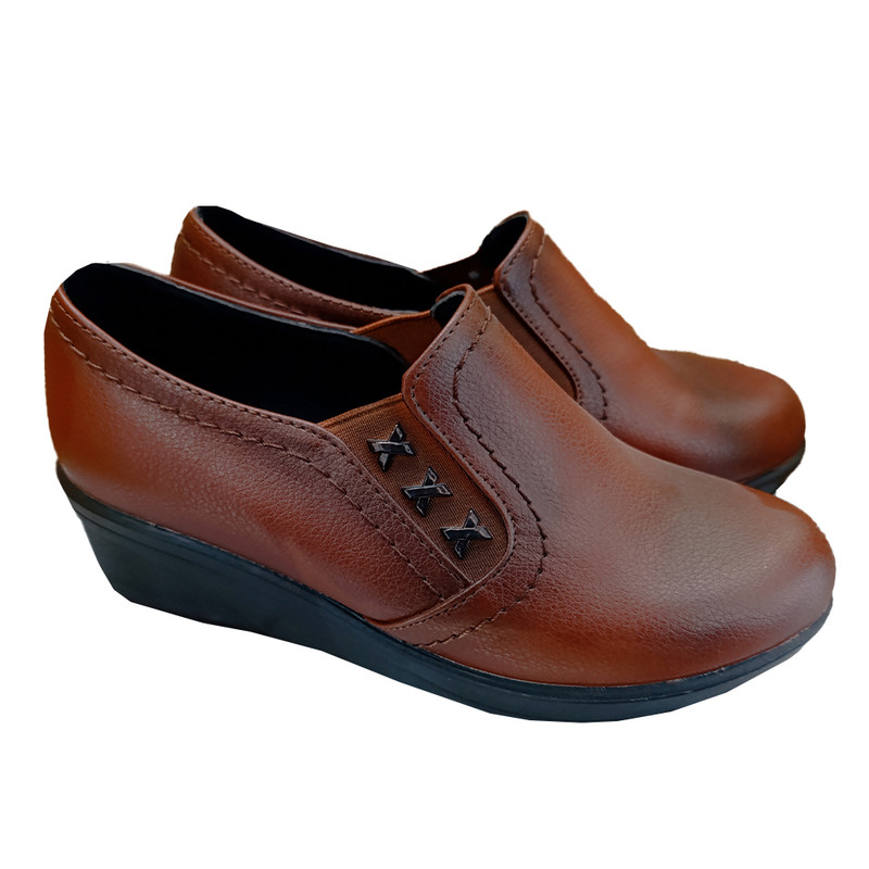 کفش طبی زنانه مدل بغل سگک ضربدری کد 2101