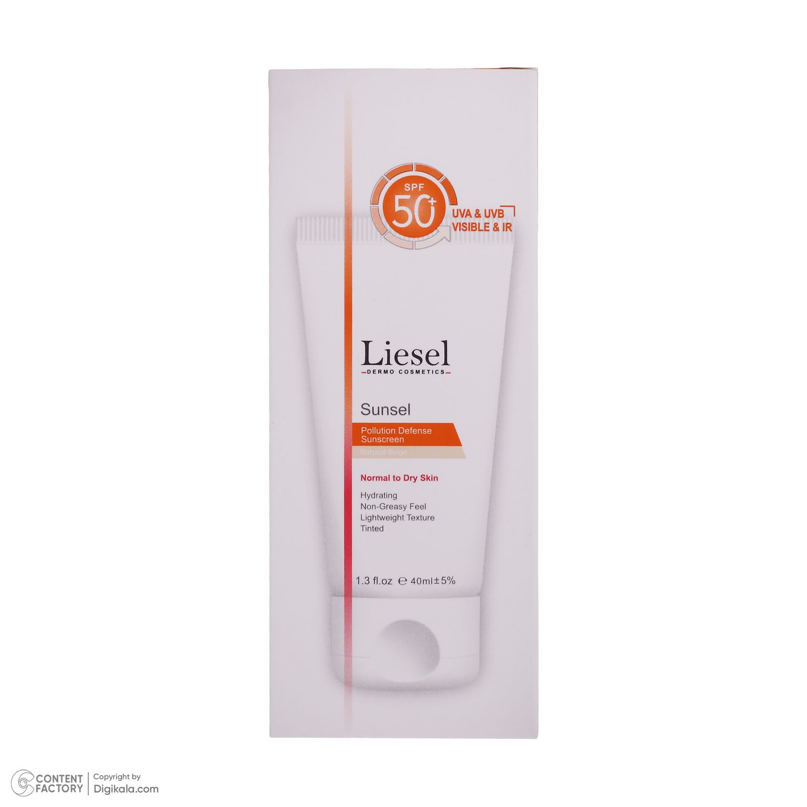 کرم ضد آفتاب رنگی لایسل SPF 50 مدل 01 ‌مناسب انواع پوست‌ حجم 40 میلی‌لیتر -  - 2