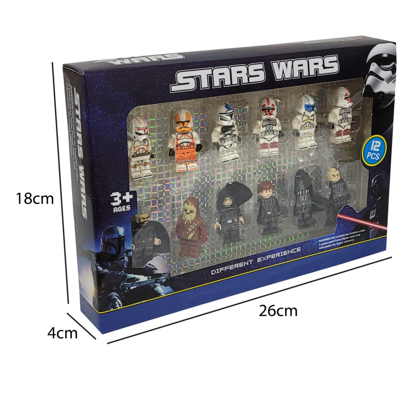 ساختنی مدل مینی فیگور استاروارز جنگ ستارگان کد 22980 مجموعه 12 عددی