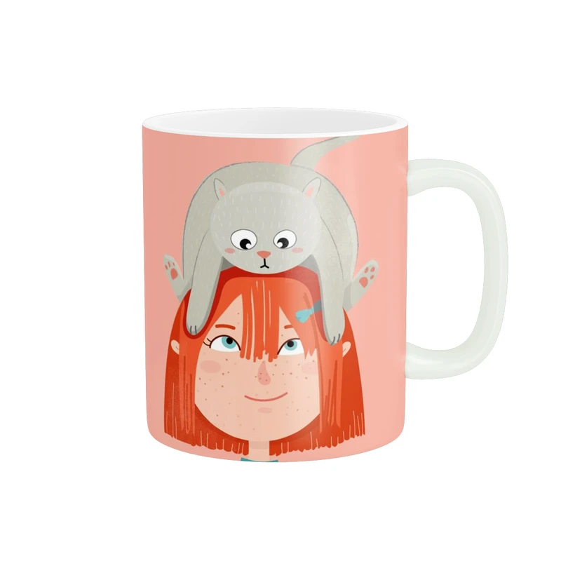 ماگ پاد آفرین طرح دخترک کد 2519