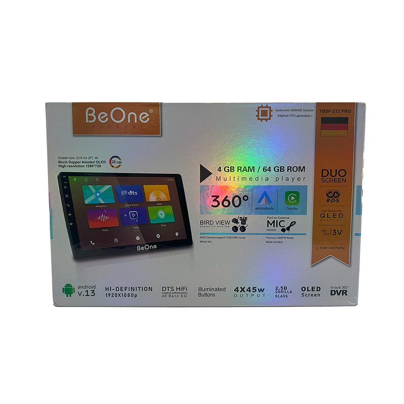 پخش‌کننده صوتی و تصویری خودرو بی وان مدل TBSF-212 PRO