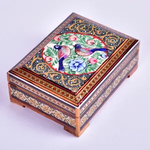 جعبه جواهرات خاتم کاری طرح سپند کد SP1108