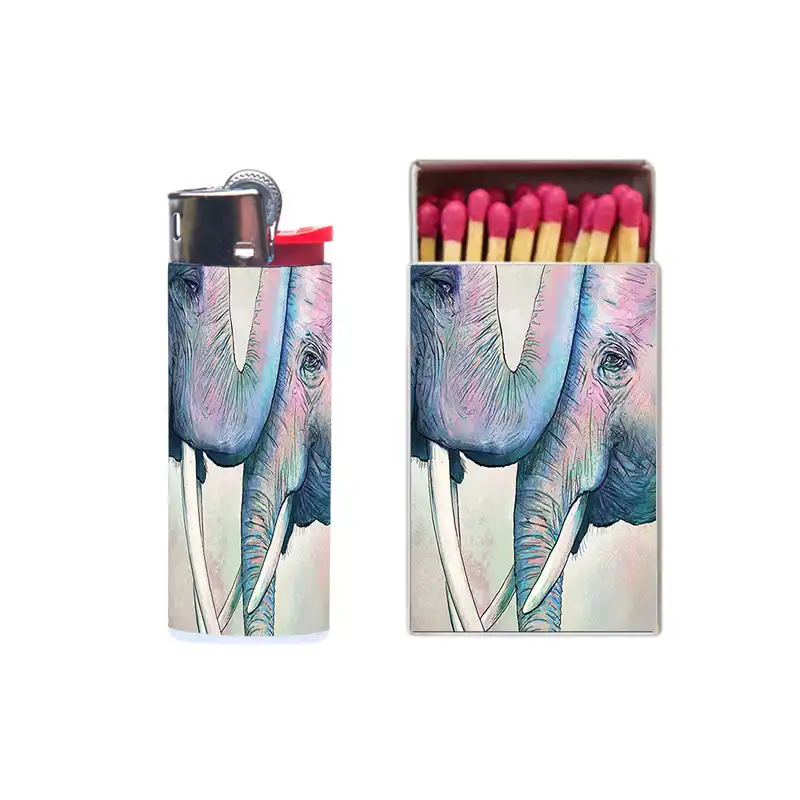 فندک  مدل فیل  کد 119 به همراه کبریت