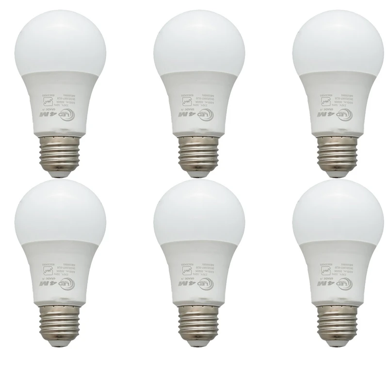 لامپ ال ای دی 12 وات فور ام مدل حبابی پایه E27 مجموعه 6 عددی