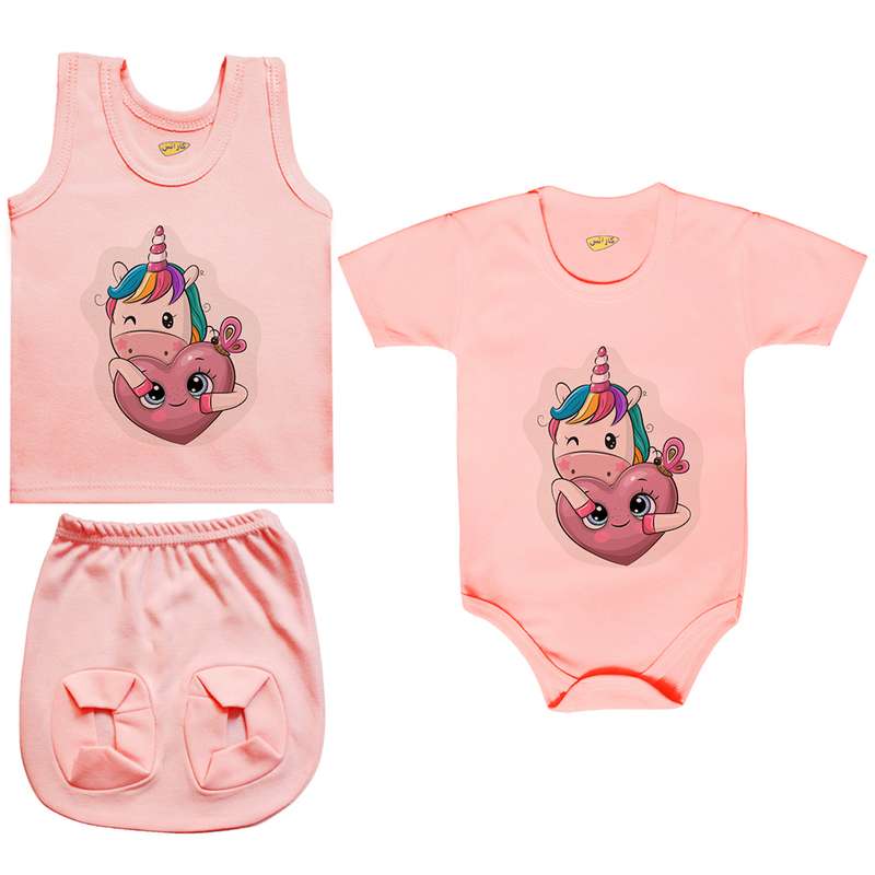 ست 3 تکه لباس نوزادی کارانس مدل PRSZS-3253