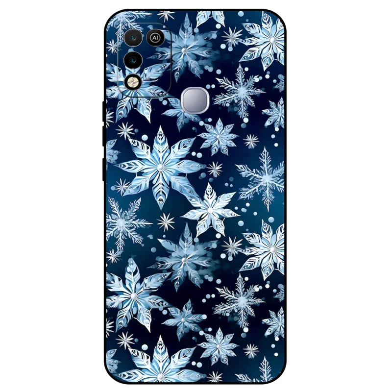 کاور مگافون طرح برف مدل 2824 مناسب برای گوشی موبایل اینفینیکس Hot 10 Play / Hot 11 Play