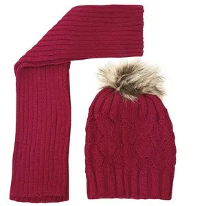 ست کلاه و شال گردن بافتنی بچگانه مدل sh1