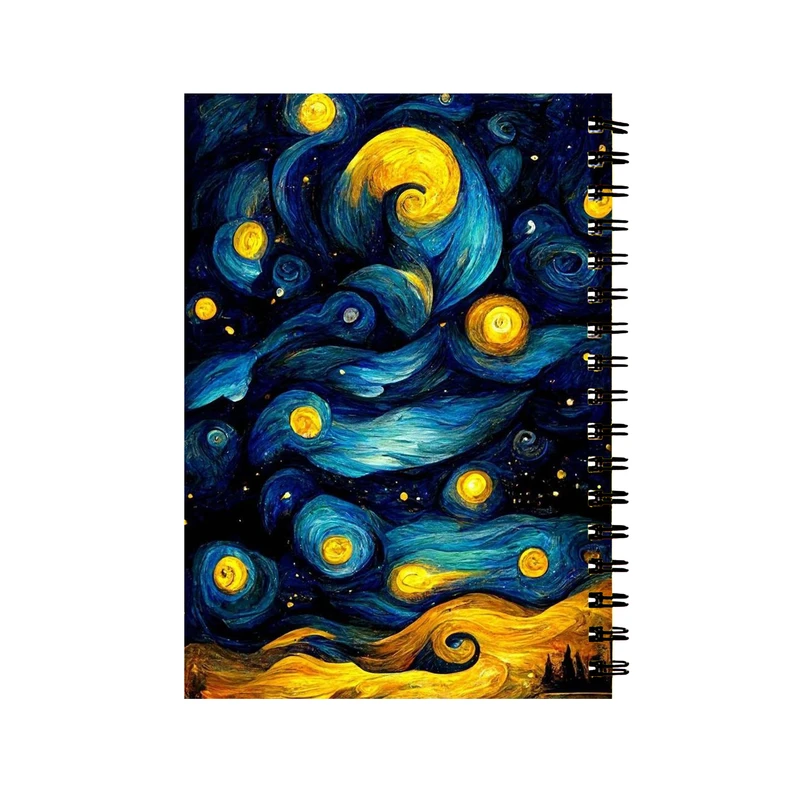 دفتر مشق 60 برگ طرح شب پرستاره کد 674