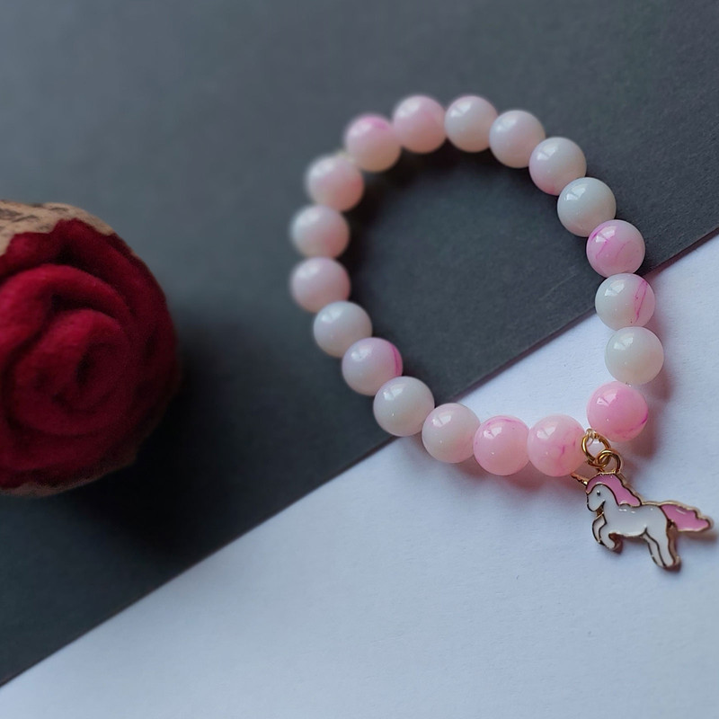 دستبند دخترانه مدل اسب تک شاخ کد HCK101