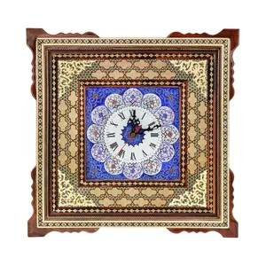 ساعت دیواری خاتم کاری مدل ترنج کد 20 