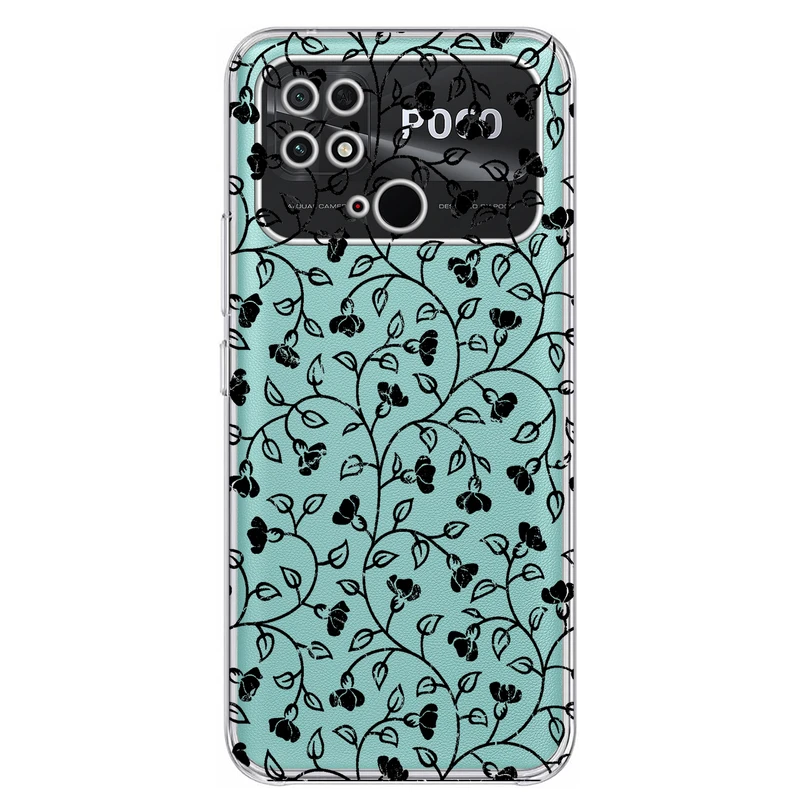 کاور مگافون طرح گل مدل C42-B مناسب برای گوشی موبایل شیائومی Poco C40  