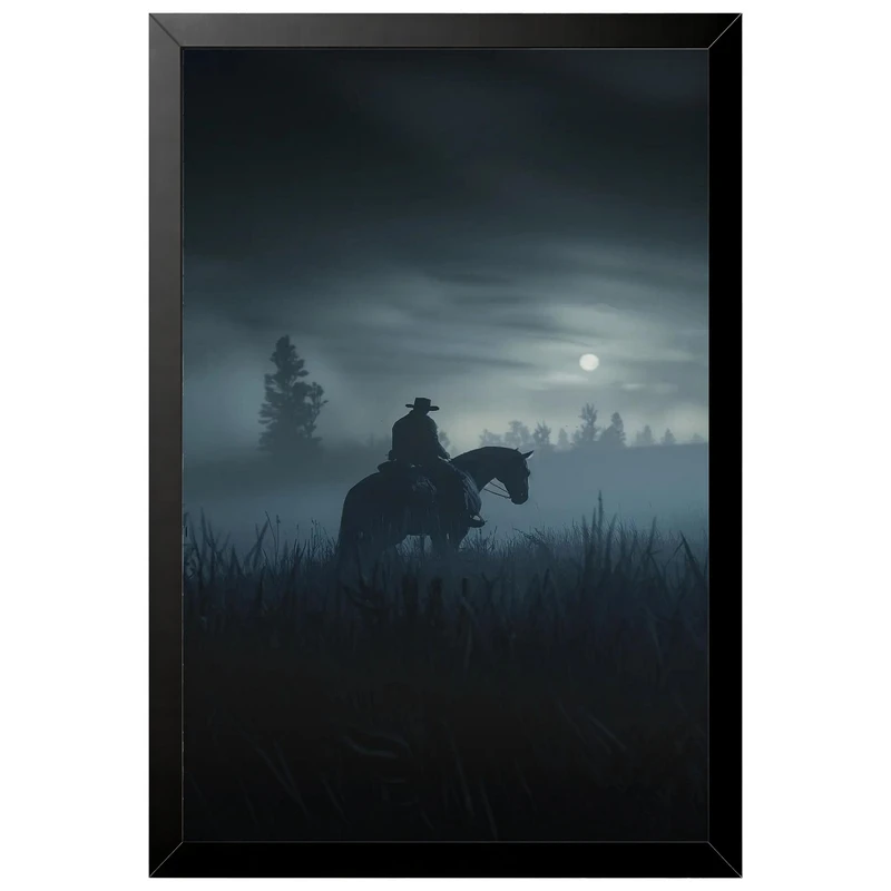 تابلو بکلیت طرح گیمینگ ردد red dead redemption 2 مدل B-po2210 فریم مشکی