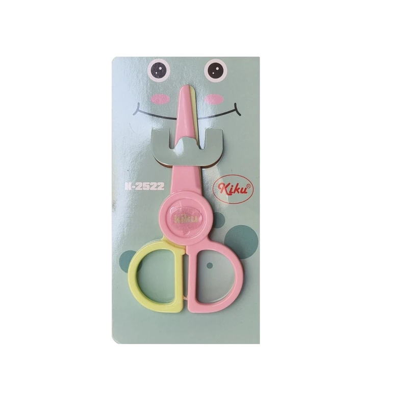 قیچی غلافدار کیکو مدل تیغه پلاستیکی طرح فانتزی برجسته کد  K-2522-3