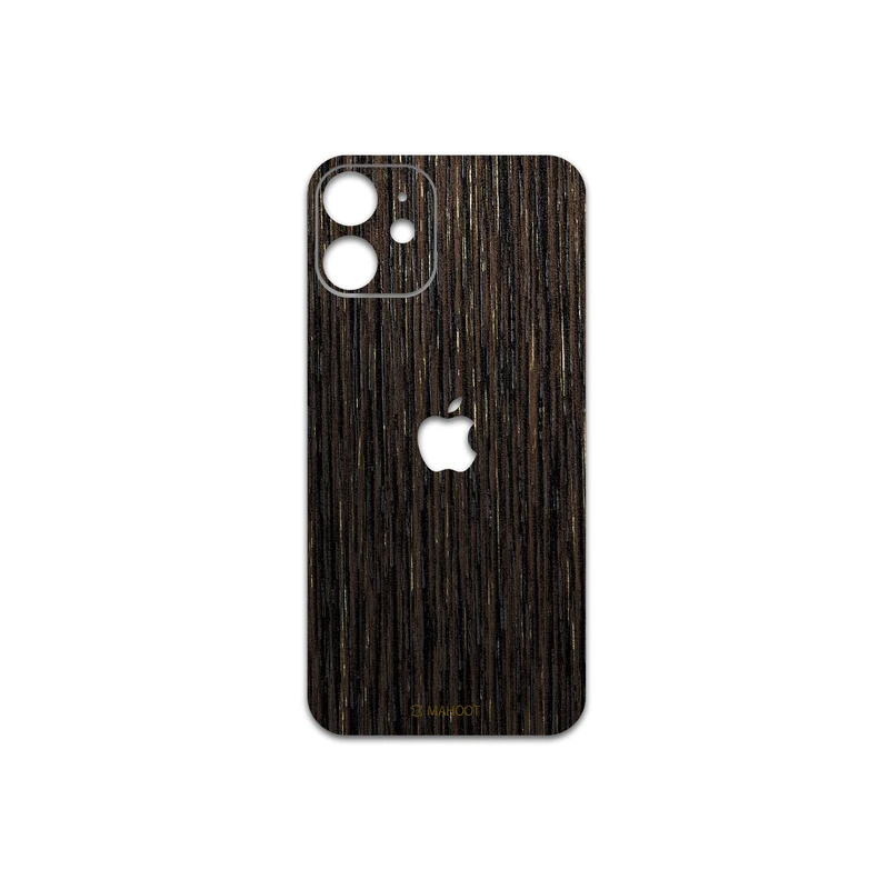 برچسب پوششی ماهوت مدل Dark-Gold-Stripes-Wood مناسب برای گوشی موبایل اپل iPhone 12 mini