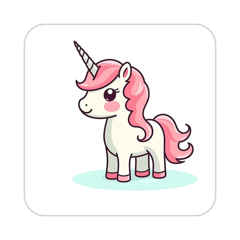 زیر لیوانی کاکتی طرح اسب تک شاخ و یونیکورن مدل mp30011