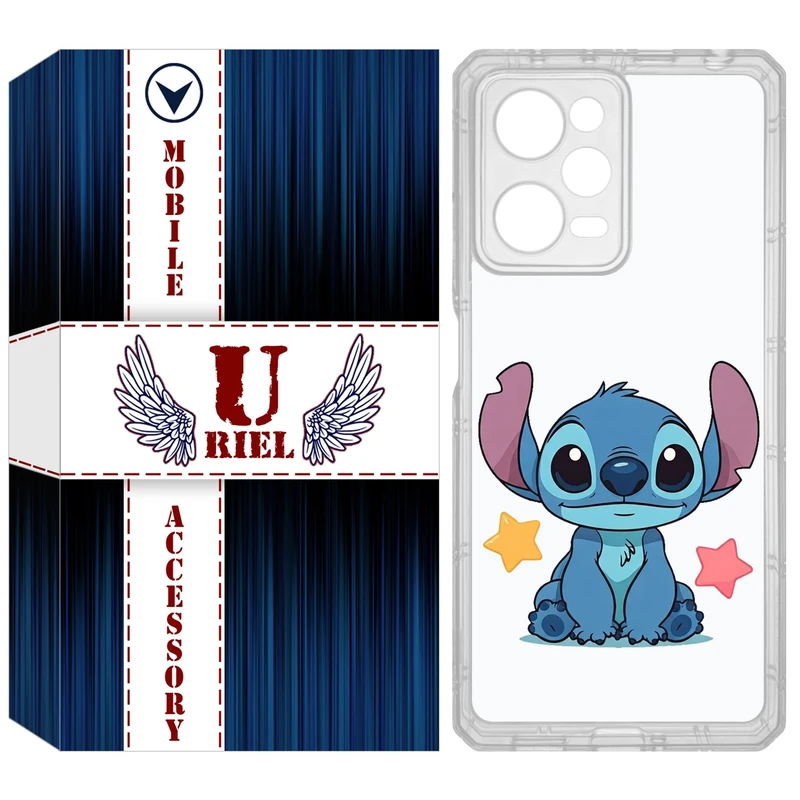 کاور یوریل مدل Clear کد 70 طرح استیچ مناسب برای گوشی موبایل شیائومی Poco X5 Pro / Redmi Note 12 Pro / Note 12 Pro Plus