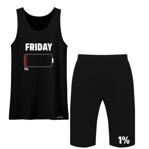 ست تاپ و شلوارک زنانه 27 مدل Friday کد MH1297