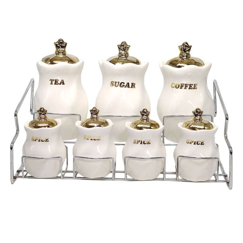 ست جای ادویه 7 پارچه مدل twist کد G1404