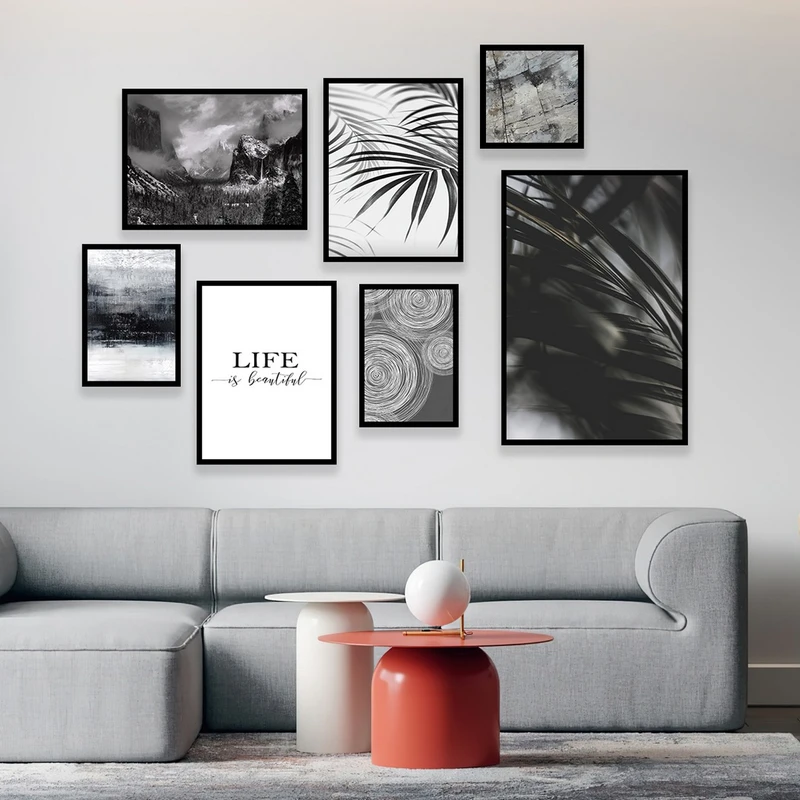 تابلو بکلیت طرح مدرن طبیعت مدل شاین اکلیلی B-968 مجموعه 7 عددی