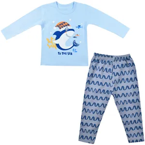 ست تی شرت و شلوار نوزادی مدل کوسه 