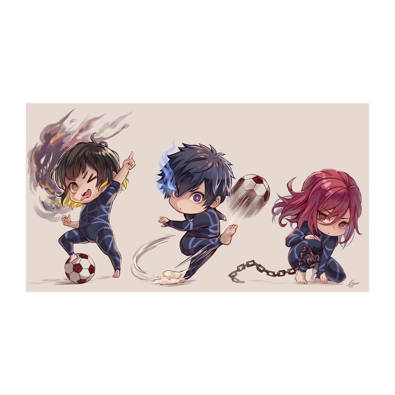 استیکر لپ تاپ و موبایل مدل انیمه طرح بلو لاک مگورو باچیرا blue lock Meguru Bachira کد 1469