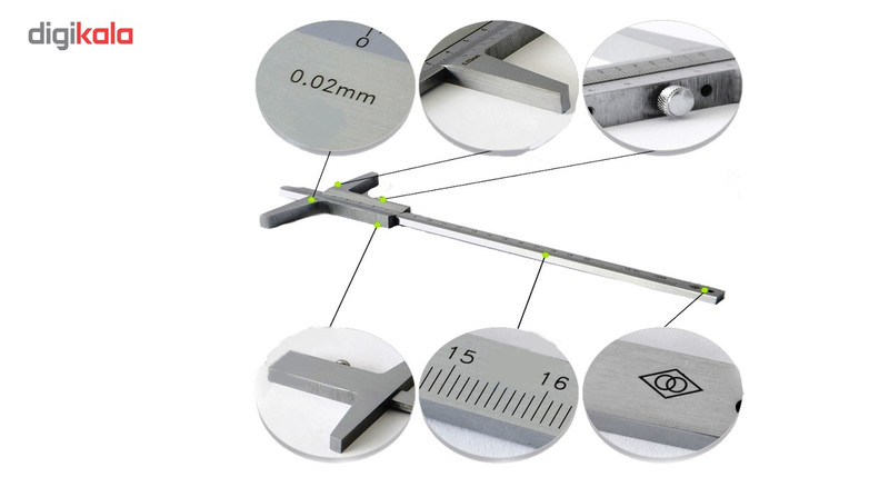 کولیس عمق سنج لینکز کد 01-606 گستره 200-0 میلی متر
