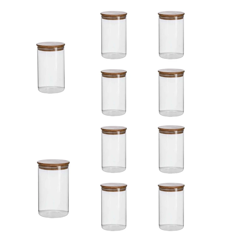 بانکه مدل درب بامبو دار قاشق دار کد 6085 مجموعه 10 عددی 