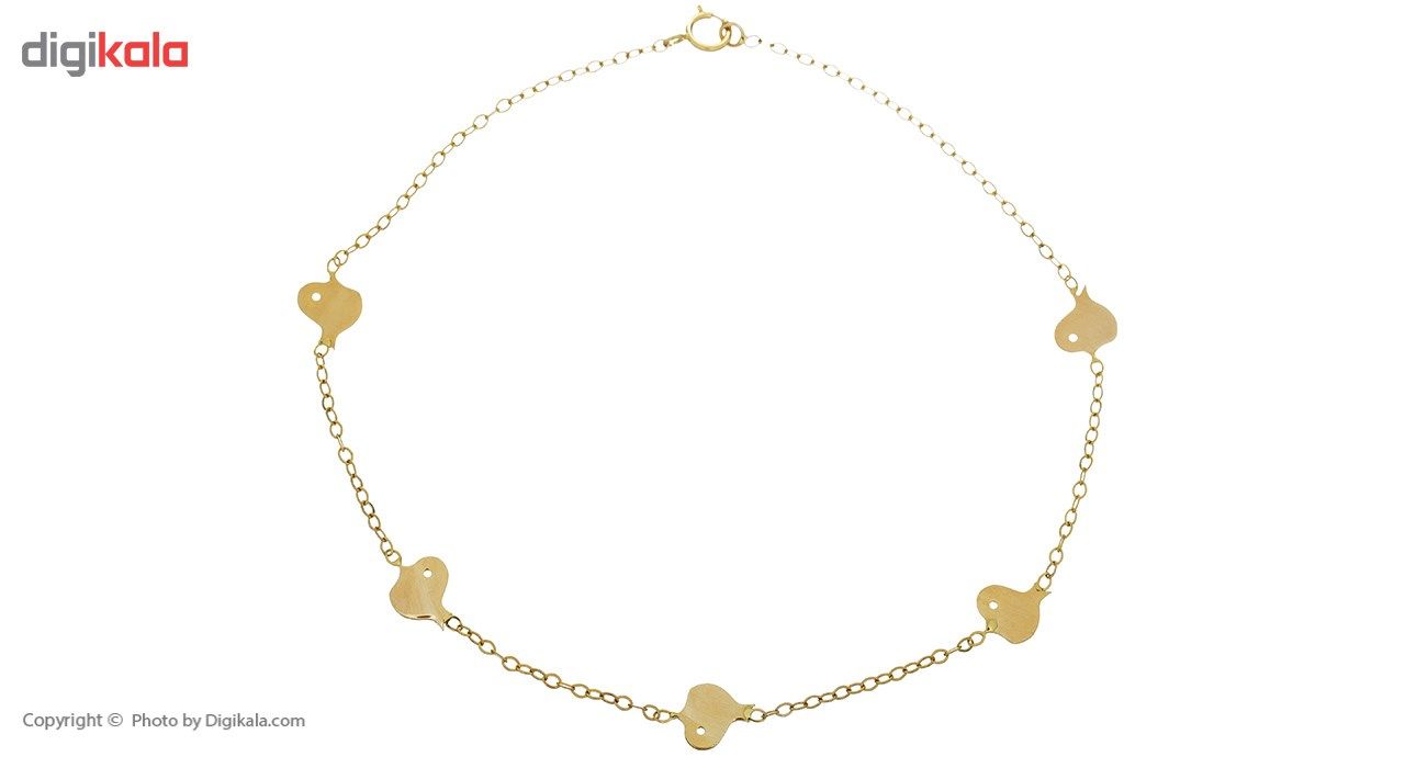 پابند طلا 18 عیار رزا مدل AK44 - - 2