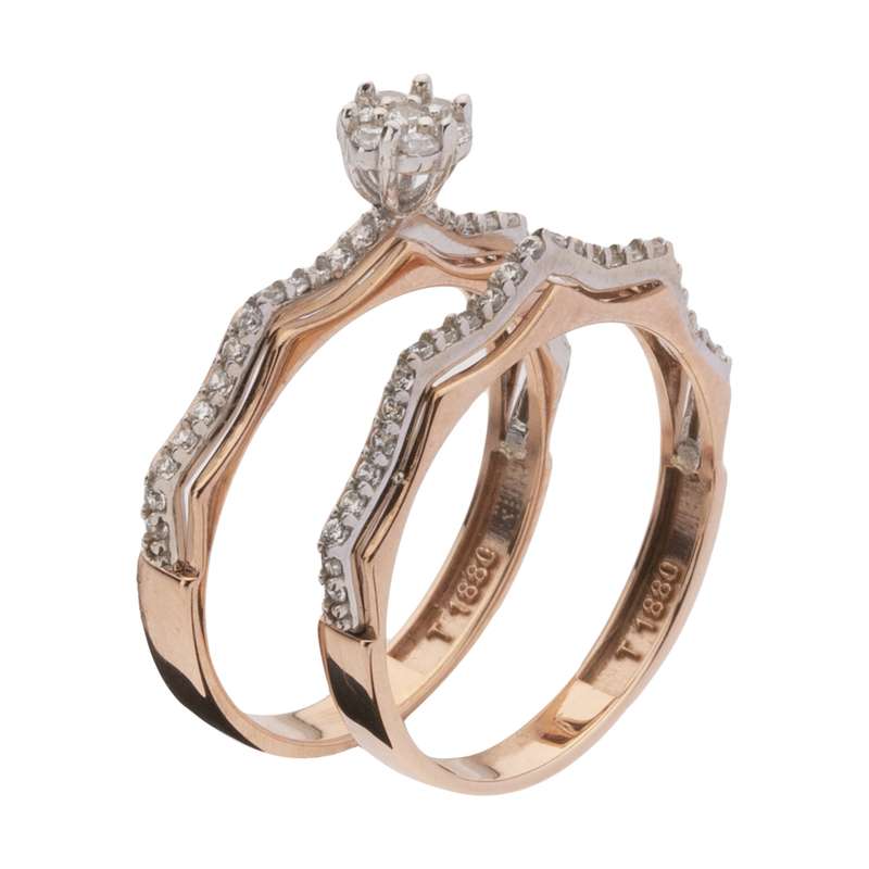 ست حلقه و پشت حلقه طلا 18 عیار زنانه مایا ماهک مدل MR0930 سایز 54 ست حلقه و پشت حلقه طلا 18 عیار زنانه مایا ماهک مدل MR0930 سایز 54