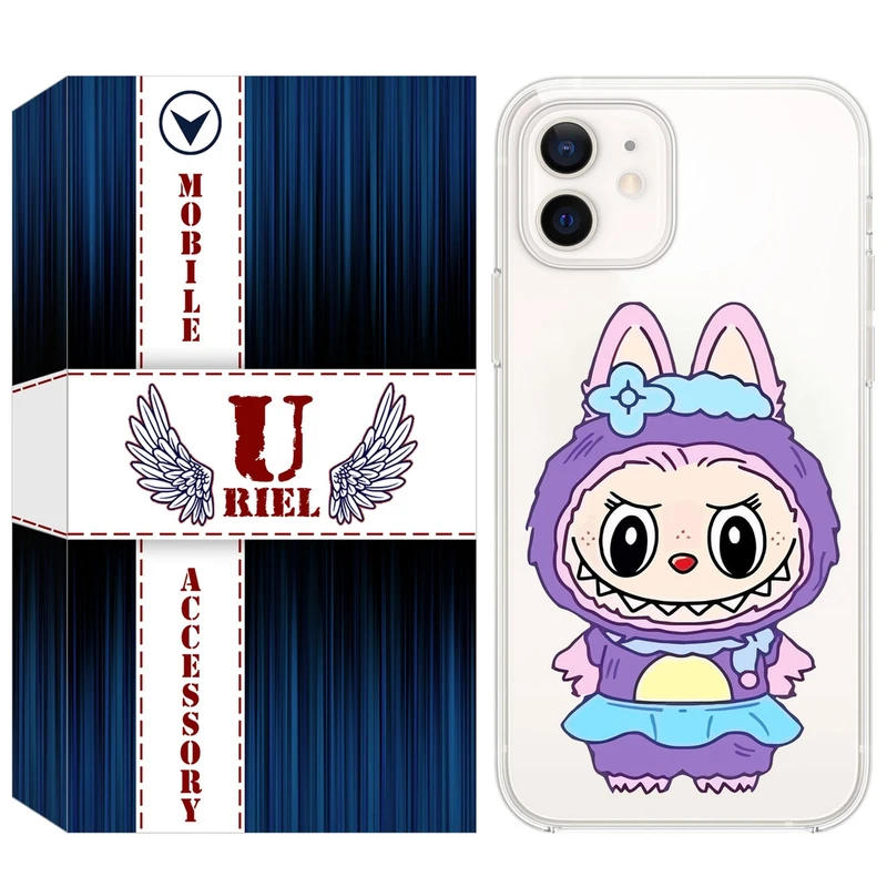 کاور یوریل مدل Clear کد 141 طرح لبوبو Labubu مناسب برای گوشی موبایل اپل iPhone 12