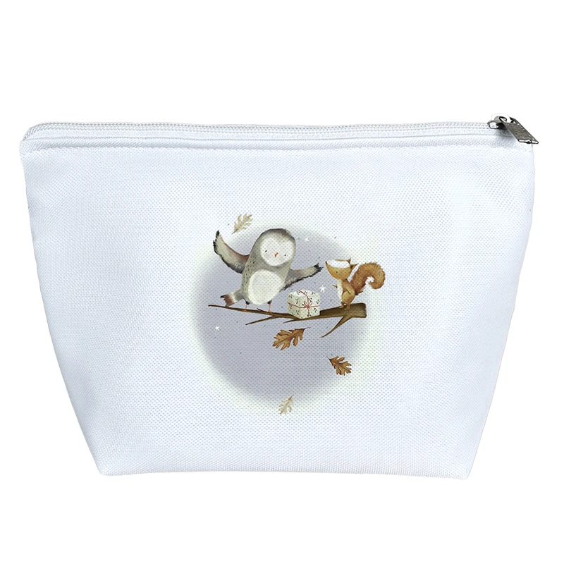 کیف لوازم آرایش دخترانه خندالو مدل جغد و سنجاب کد H1144