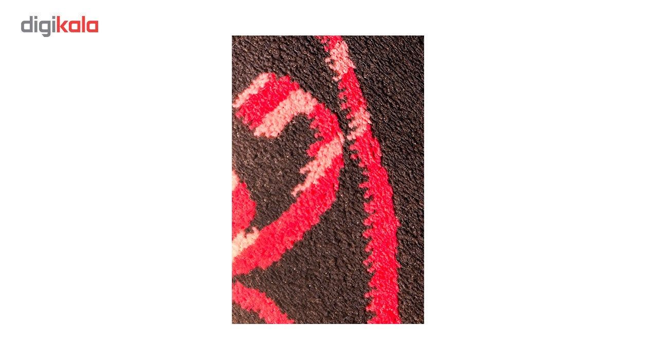 فرش ماشینی شاهکار مشهد طرح شنل کد 1707 زمینه قهوه ای