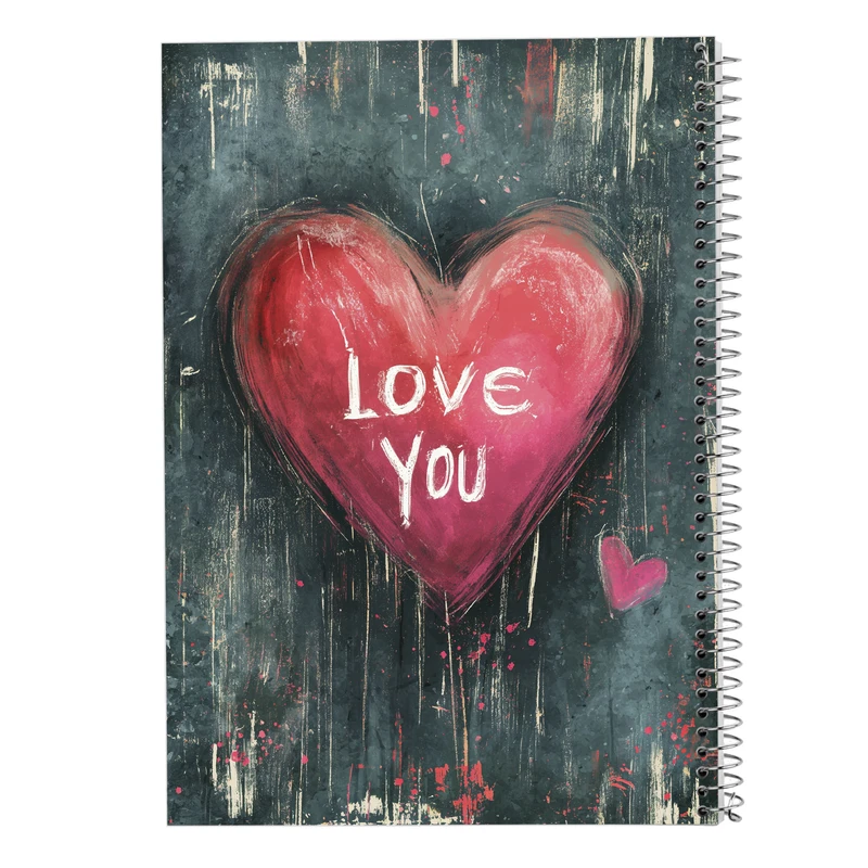 دفتر نت موسیقی 50 برگ مدوپد مدل عاشقانه love کد DF14088