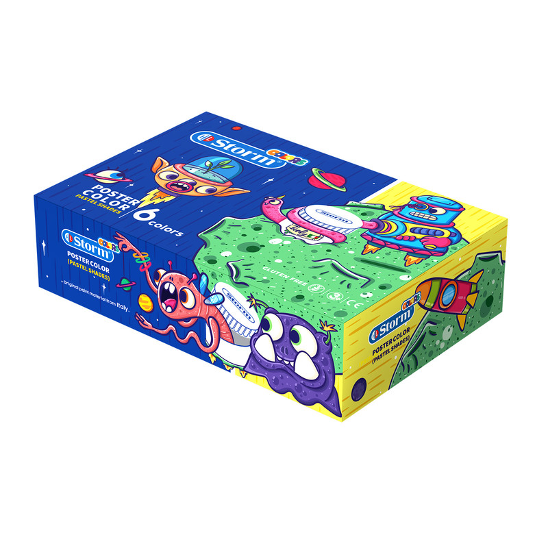 گواش 6 رنگ استورم مدل رنگ پاستلی