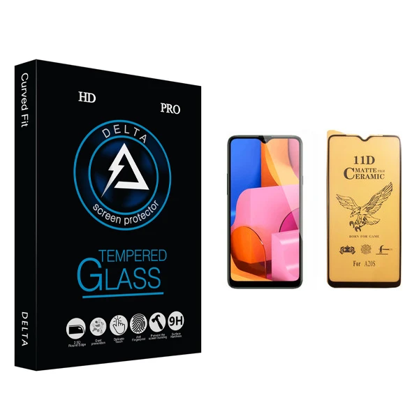 محافظ صفحه نمایش سرامیکی دلتا مدل Fit مناسب برای گوشی موبایل سامسونگ Galaxy A20s