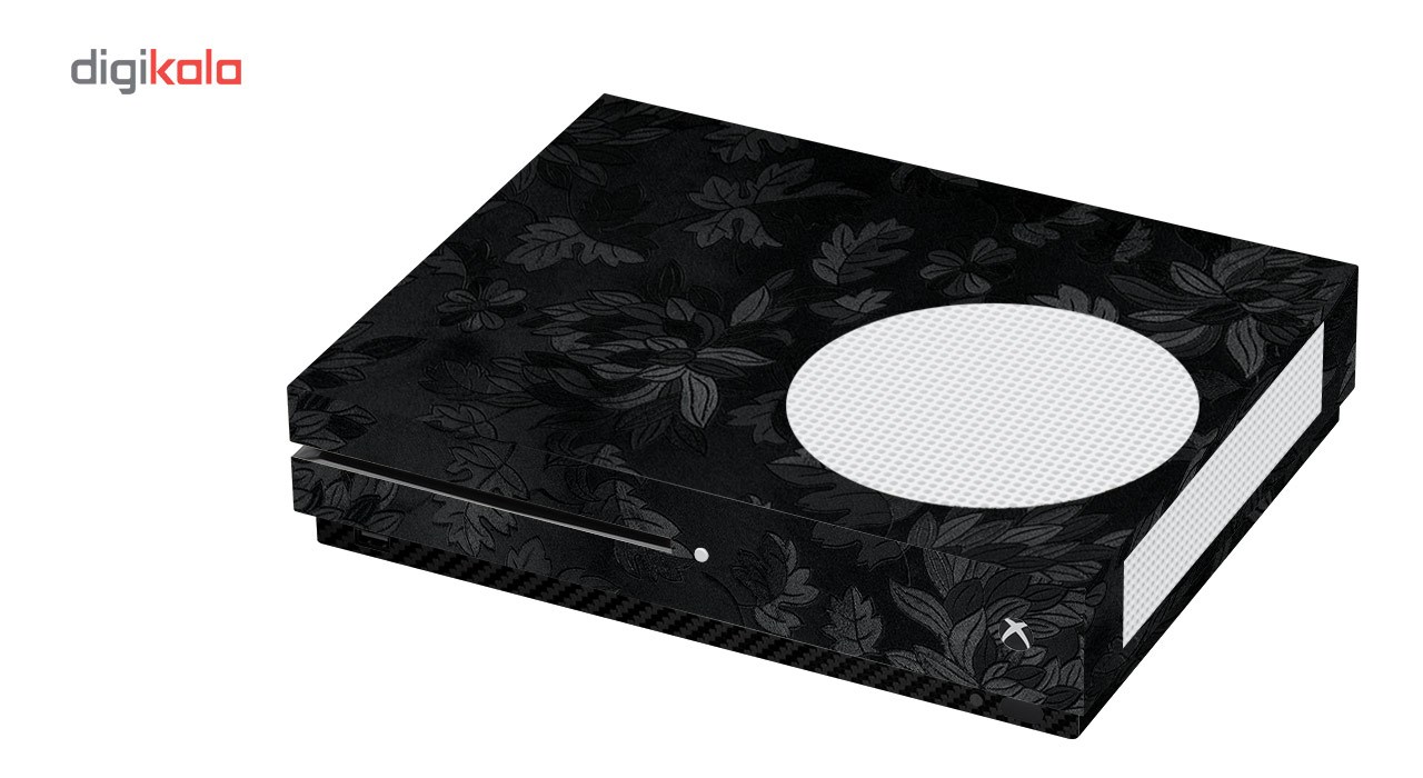 برچسب ماهوت مدلBlack Wild-flower Texture مناسب برای کنسول بازی Xbox One S