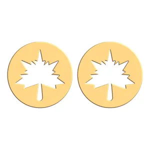 گوشواره طلا 18 عیار زنانه فرشته طرح برگ WEL-000258