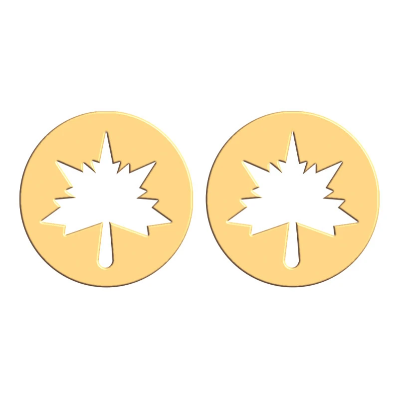 گوشواره طلا 18 عیار زنانه فرشته طرح برگ WEL-000258